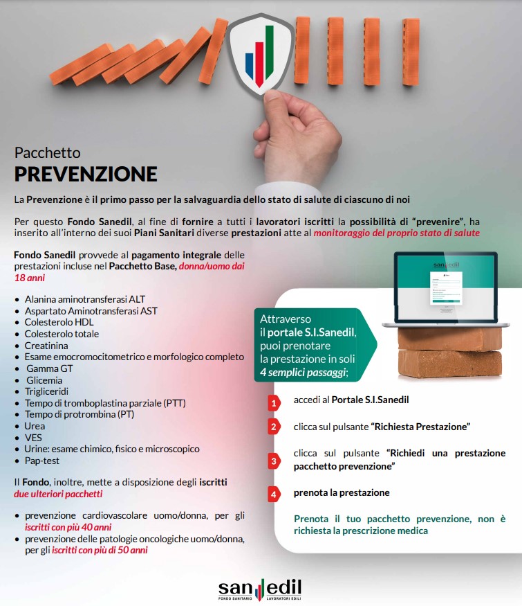 sanedil pacchetto prevenzione